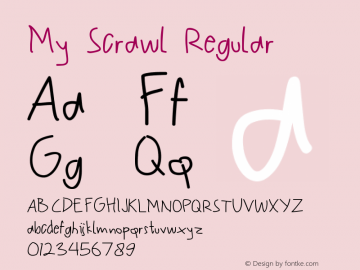 My Scrawl  Font Sample