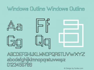 Windows Outline 2.98 December 4, 2014 Font Sample