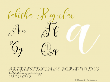 fabitha Version 1.000 Font Sample