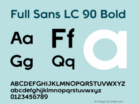 FullSansLC-90Bold Version 1.002 Font Sample
