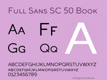 FullSansSC-50Book Version 1.002图片样张