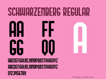 Schwarzenberg Regular Version 1.000 Font Sample