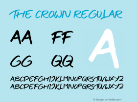 THE CROWN Version 1.00;June 28, 2019;FontCreator 11.5.0.2430 64-bit图片样张