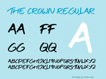 THE CROWN Version 1.00;June 28, 2019;FontCreator 11.5.0.2430 64-bit Font Sample