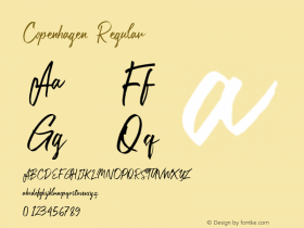 Copenhagen Version 1.00;July 4, 2019;FontCreator 12.0.0.2525 64-bit Font Sample