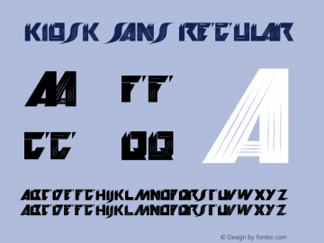 Kiosk Sans Regular Version 1.000 Font Sample