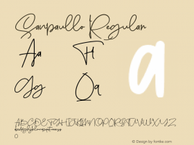 Sanpaullo  Font Sample