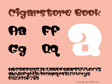 Cigarstore Book Version Type Tool Font Sample
