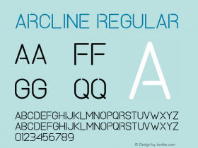 Arcline Version 1.000 | MOD Font Sample