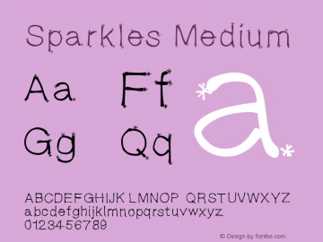 Sparkles Medium Version 001.000 Font Sample