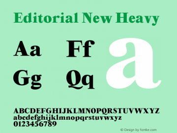 Editorial New Heavy Version 0.001;hotconv 1.0.109;makeotfexe 2.5.65596 Font Sample