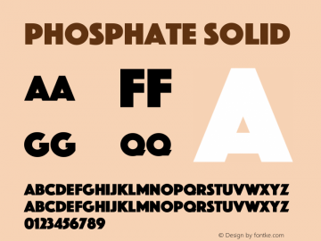 Phosphate Solid 13.0d1e2 Font Sample