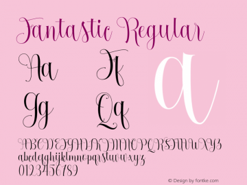 Fantastic Version 1.000 Font Sample