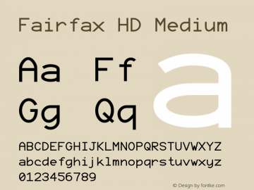 Fairfax HD Version 2019.07.07 Font Sample