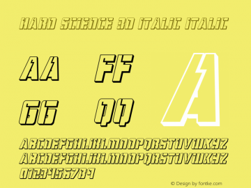 Hard Science 3D Italic Version 1.0; 2019图片样张