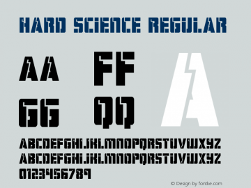 Hard Science Version 1.0; 2019 Font Sample