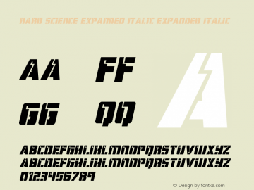 Hard Science Expanded Italic Version 1.0; 2019图片样张
