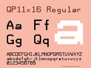 QP11x16  Font Sample