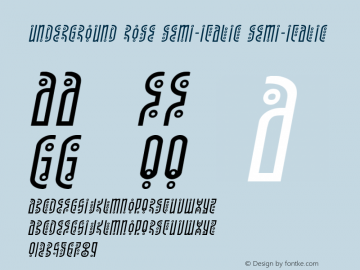 Underground Rose Semi-Italic Version 1.1; 2019图片样张