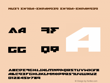 Nyet Extra-Expanded Version 2.1; 2019 Font Sample