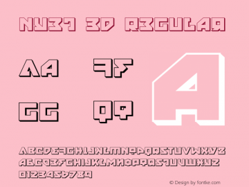 Nyet 3D Version 2.0; 2015 Font Sample