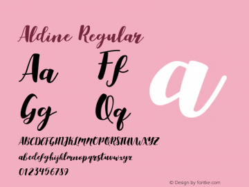 Aldine-Regular Version 1.000 Font Sample