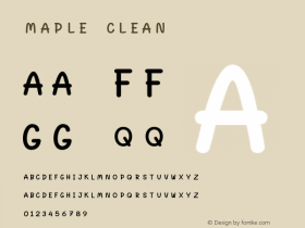 Maple Clean Version 1.000 Font Sample