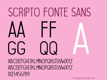 Scripto Fonte Sans Version 1.000 Font Sample