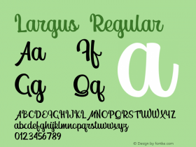 Largus Regular Version 1.000 Font Sample