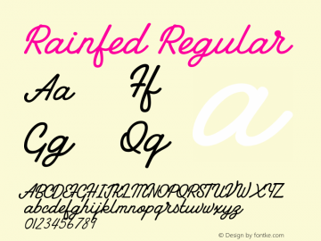 Rainfed Regular Version 1.000 Font Sample