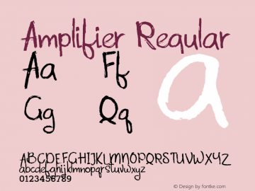 Amplifier Regular Version 1.000 Font Sample