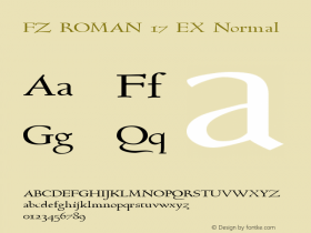 FZ ROMAN 17 EX Normal 1.0 Wed Apr 27 14:15:18 1994 Font Sample