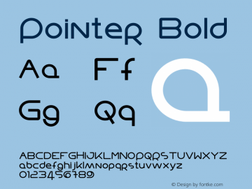 Pointer Bold Version 1.002;Fontself Maker 3.0.2图片样张