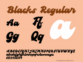 Blacks-Regular Version 1.000 Font Sample