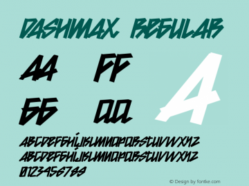 Dashmax  Font Sample