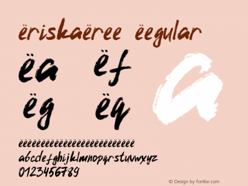 IriskaFree Version 1.00 May 11, 2019, initial release Font Sample