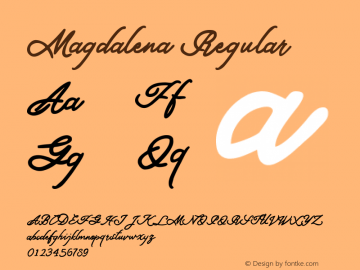 Magdalena Version 1.000 Font Sample