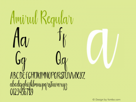 Amirul Version 1.000 Font Sample