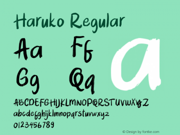 Haruko Version 1.000 Font Sample