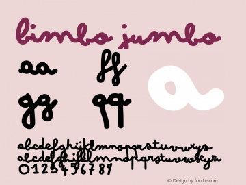 Bimbo-Jumbo Version 1.000 Font Sample