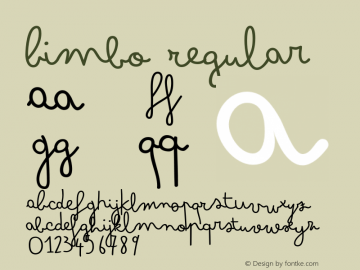 Bimbo-Regular Version 1.000图片样张