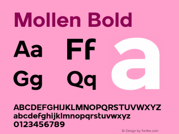 Mollen-Bold Version 1.000;YWFTv17图片样张