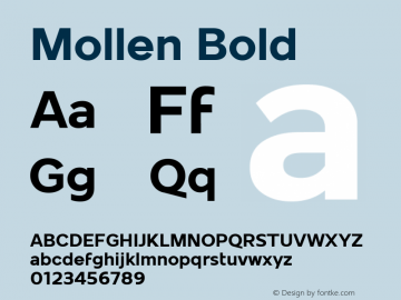 Mollen Bold Version 1.000;YWFTv17图片样张