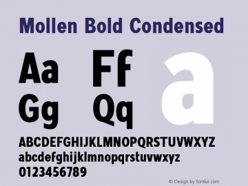 Mollen-BoldCondensed Version 1.000;YWFTv17图片样张