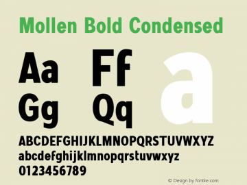 Mollen Bold Condensed Version 1.000;YWFTv17图片样张