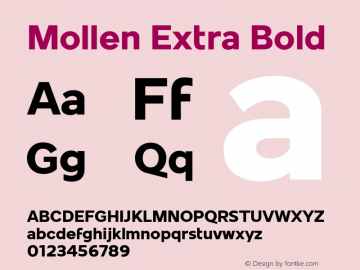 Mollen-ExtraBold Version 1.000;YWFTv17图片样张