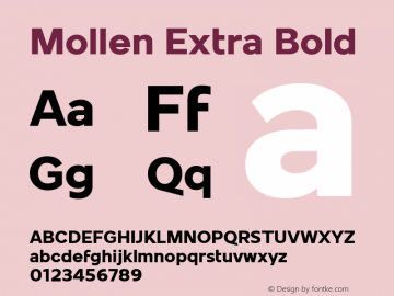 Mollen Extra Bold Version 1.000;YWFTv17图片样张