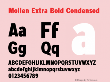 Mollen-ExtraBoldCondensed Version 1.000;YWFTv17图片样张