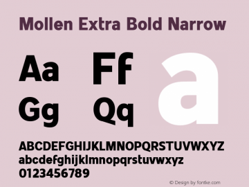 Mollen Extra Bold Narrow Version 1.000;YWFTv17图片样张