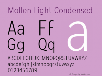 Mollen-LightCondensed Version 1.000;YWFTv17 Font Sample